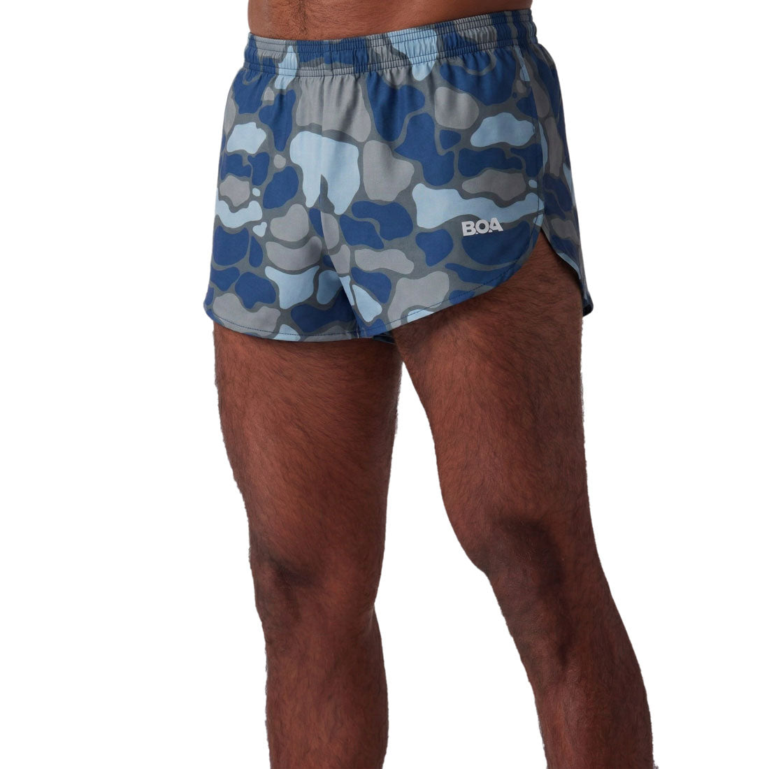 Men's Printed 1" Elite Split Shorts - Urban Camo Grey