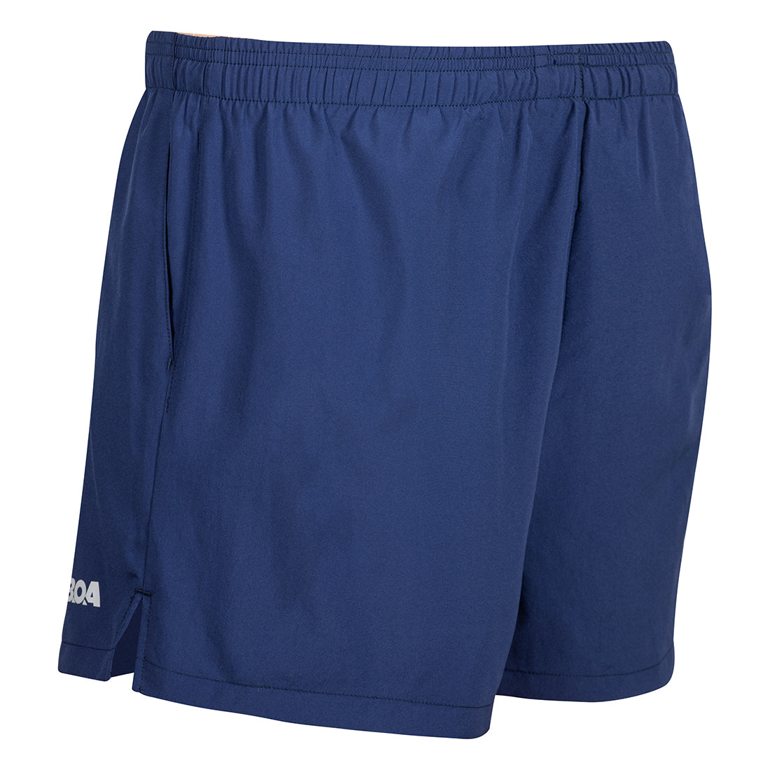 blue short rear profile showing hand pocket