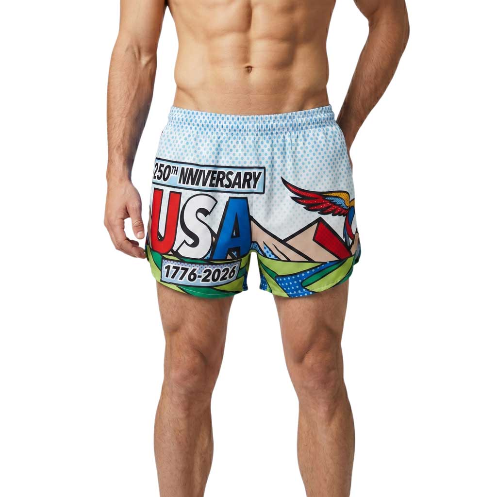 Men's Printed 3" Half Split Shorts - America 250