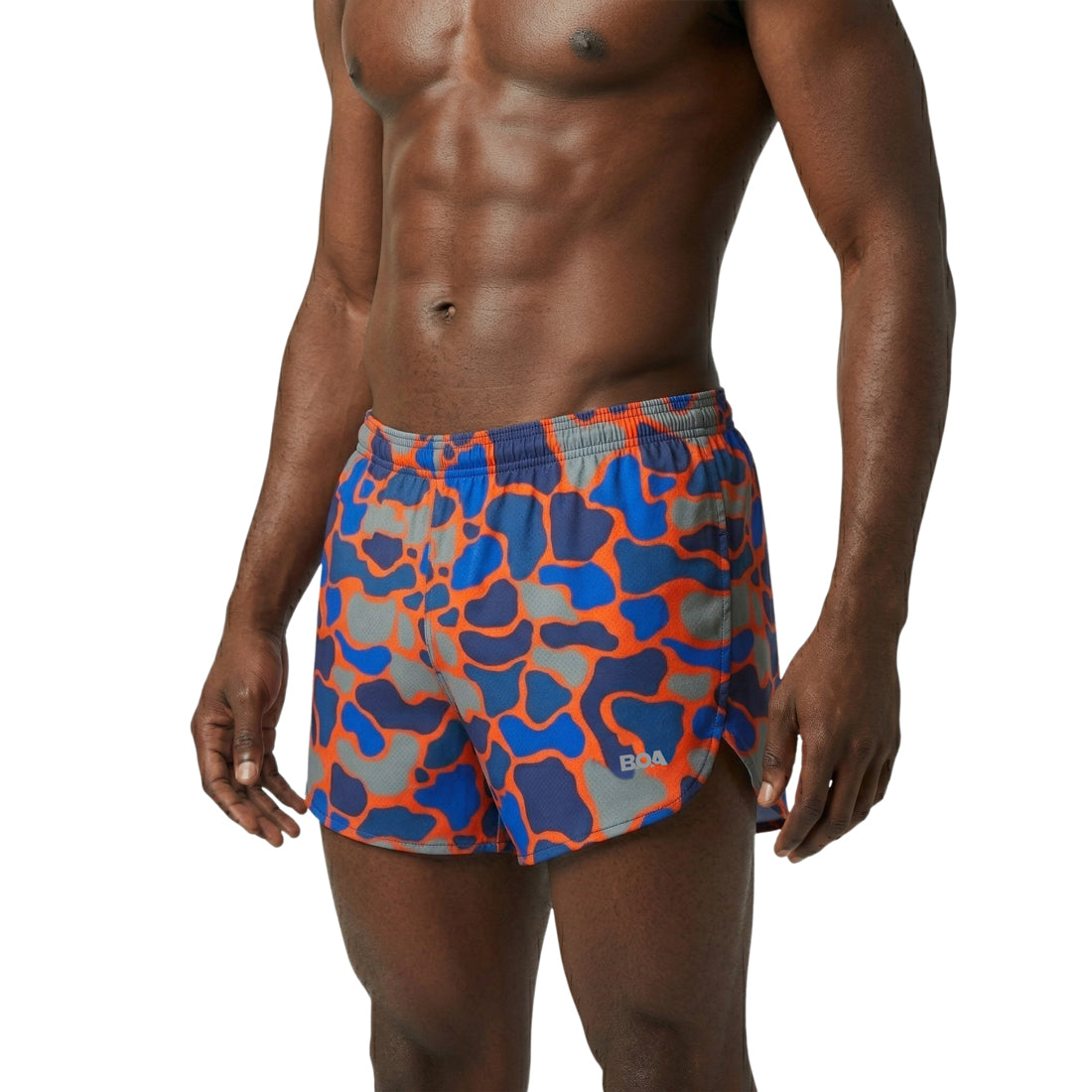 Men's Printed 3" Half Split Shorts - Urban Camo Orange