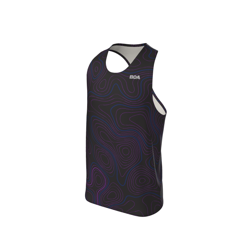 Men's Full Custom Uniforms Topographic Custom Men's Premium Racerback Singlet. (x 1)