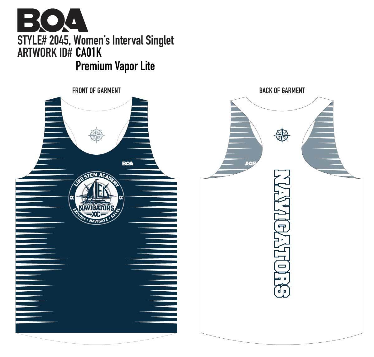 Women's Custom Vapor Lite Interval Singlet - Polito Mike