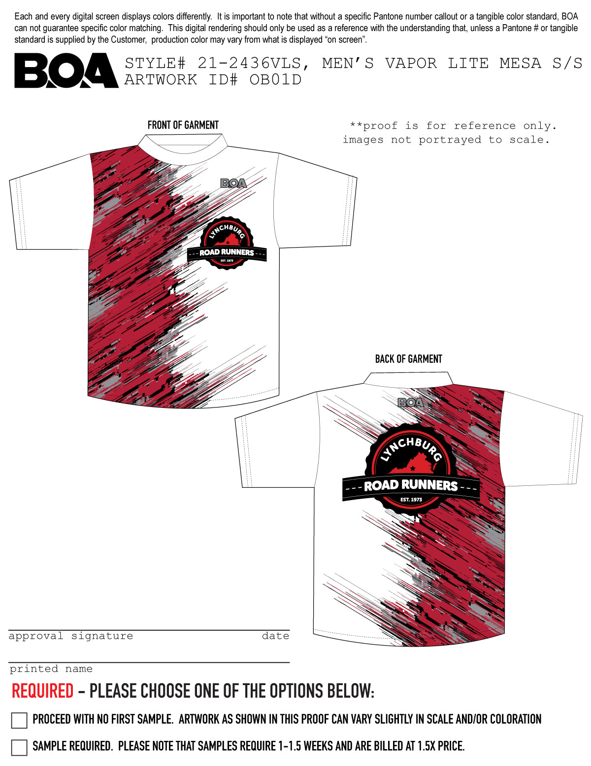 Men's Custom Vapor Lite Mesa Regular Fit S/S Tee - OB01D INTER LYNCHBUR