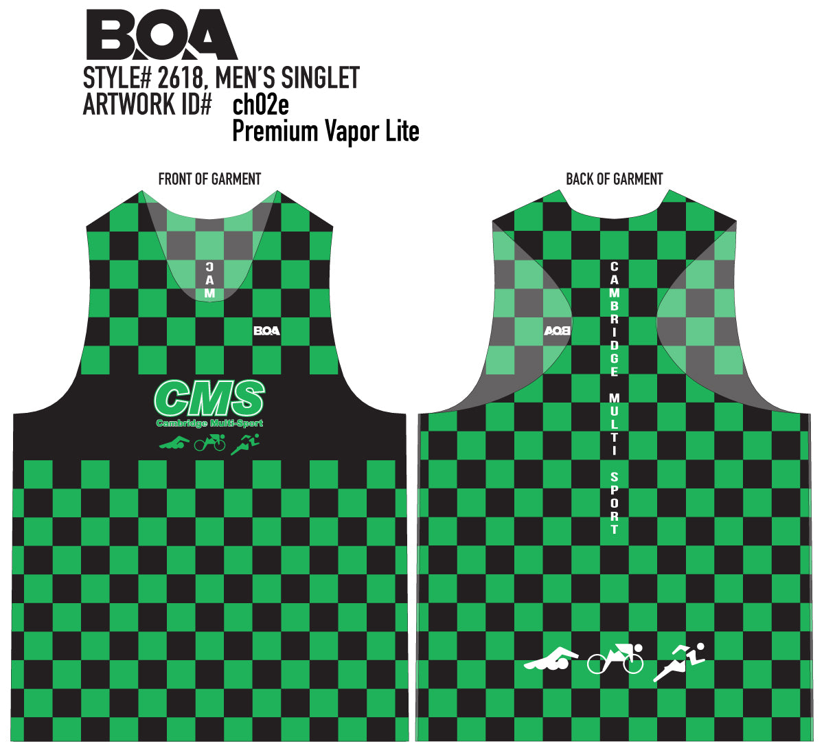 Men's Custom Vapor Lite Racing Singlet - Pittsley Ben