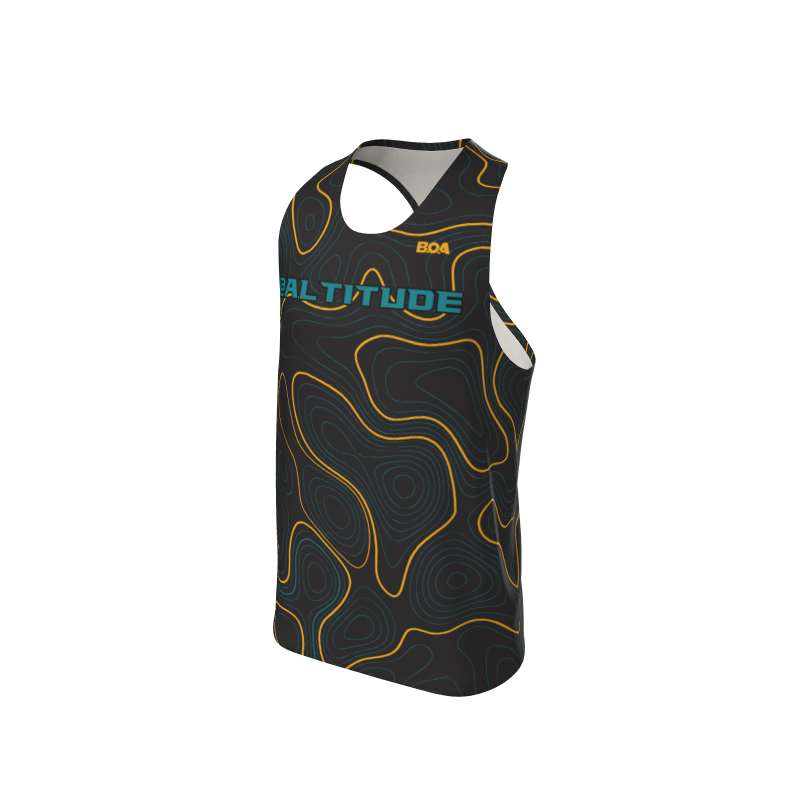 Men's Full Custom Uniforms Topographic Custom Men's Premium Racerback Singlet. (x 4)