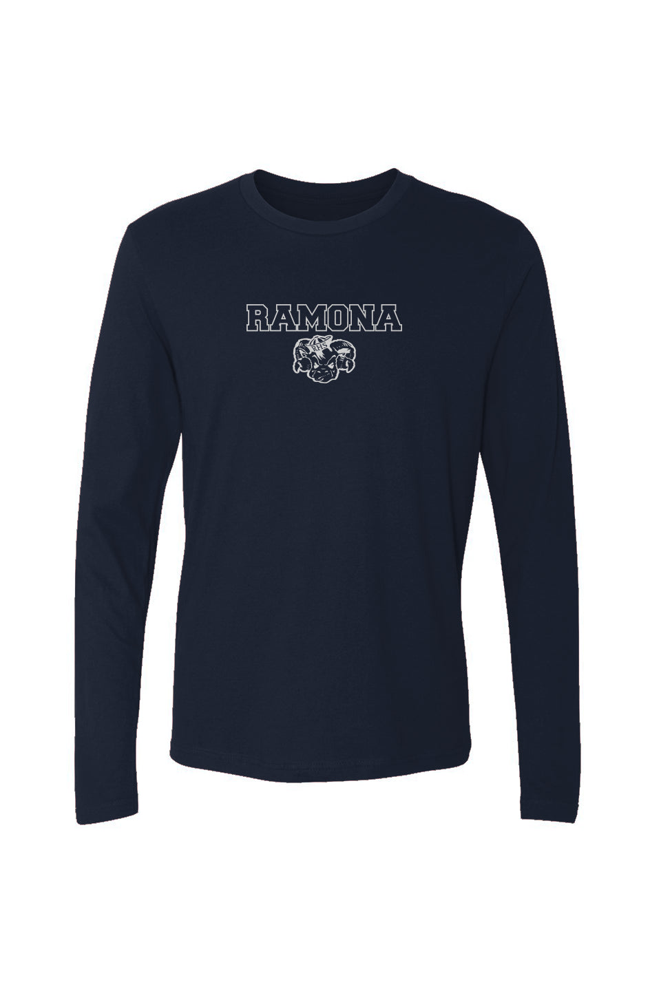 Men's Cotton Long-Sleeve Crew Navy