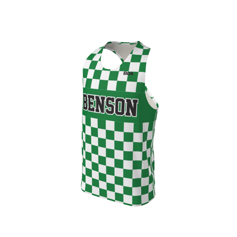 Men's Custom Checkerboard with TextBar Custom Men's Standard Racerback Singlet. (x 24)