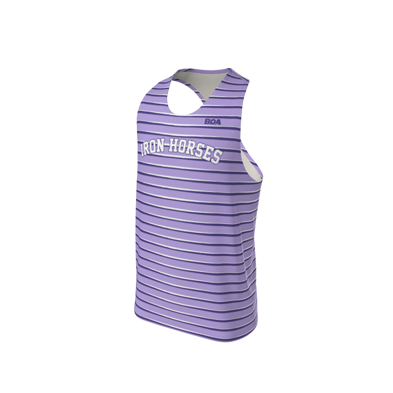Men's Full Custom Uniforms Stripe 3 Color Custom Men's Standard Racerback Singlet. (x 12)