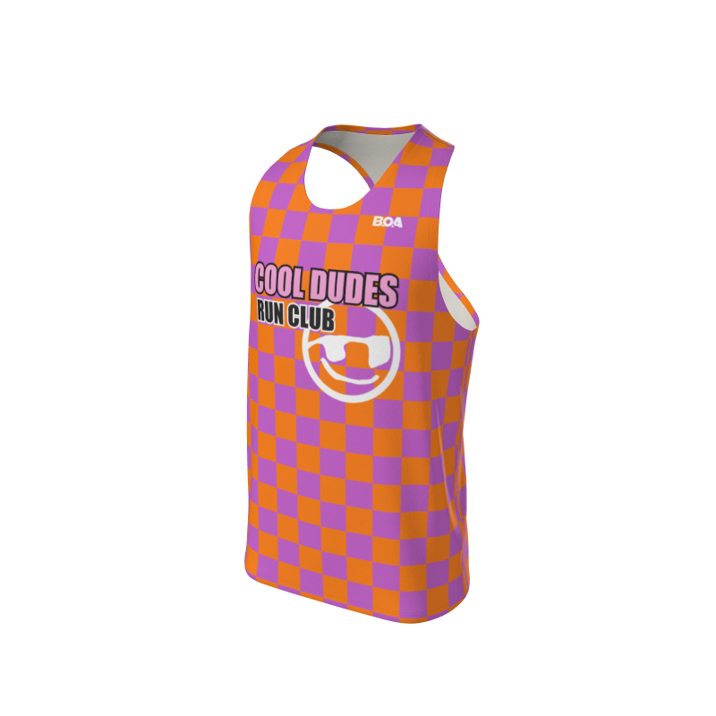 Men's Custom Checkerboard Custom Men's Standard Racerback Singlet. (x 3)
