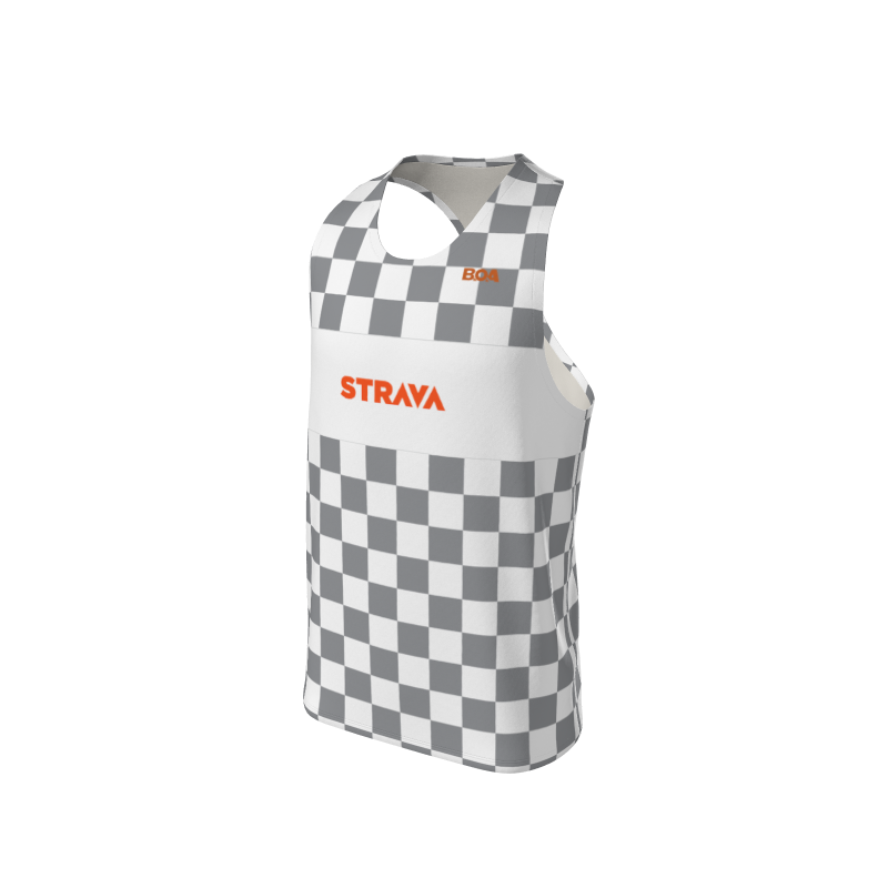 Men's Custom Checkerboard with TextBar Custom Men's Premium Racerback Singlet. (x 1)