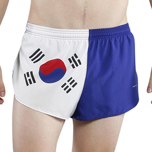 MEN'S 1 INCH INSEAM ELITE SPLIT RUNNING SHORTS- SOUTH KOREA