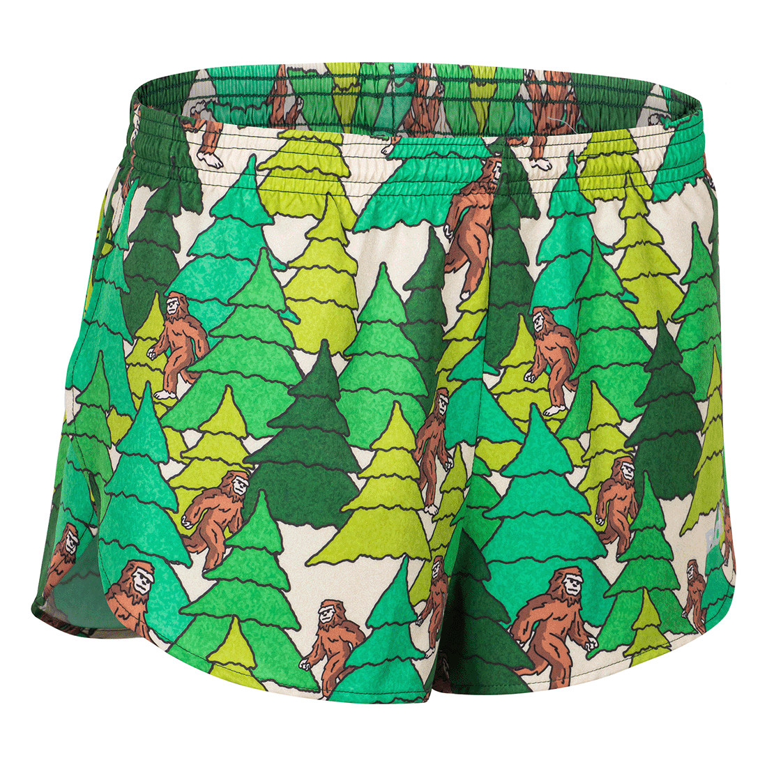 Men's Printed 1" Elite Split Shorts - Bigfoot