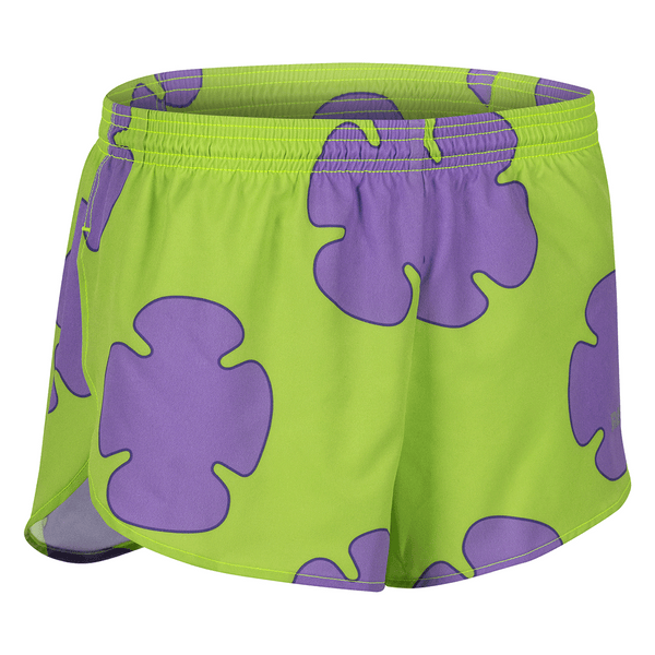 Green shorts best sale with purple flowers