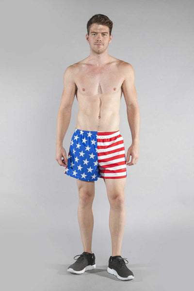 Men's American Flag 3.75 V-Notch Shorts – BOA