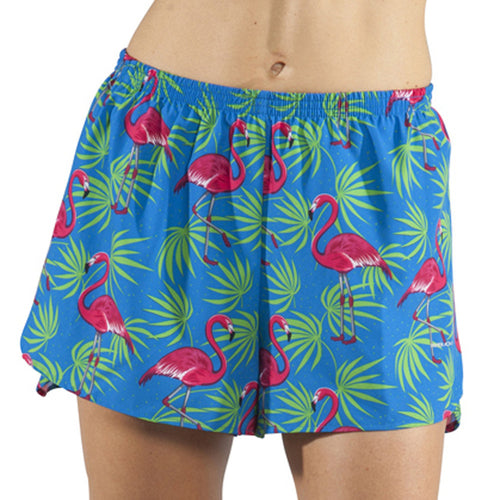 Women's Flamingo Turquoise 1.5" Half Split Trainer Shorts