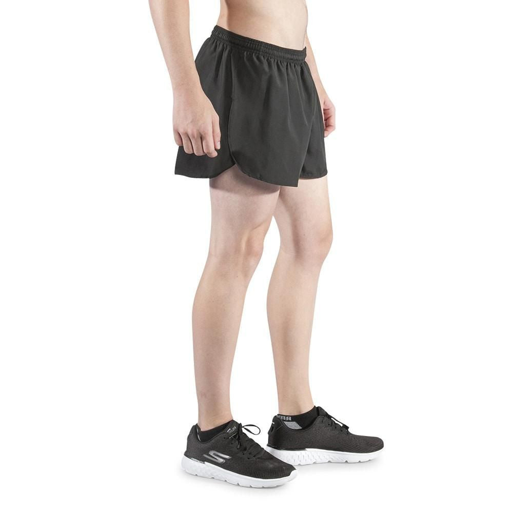 Men's Solid 3" Half Split Trainer Shorts - Black