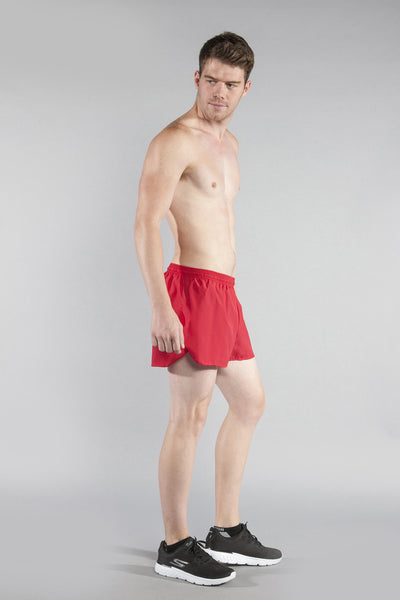 Men's Red 3 Half Split Shorts – BOA