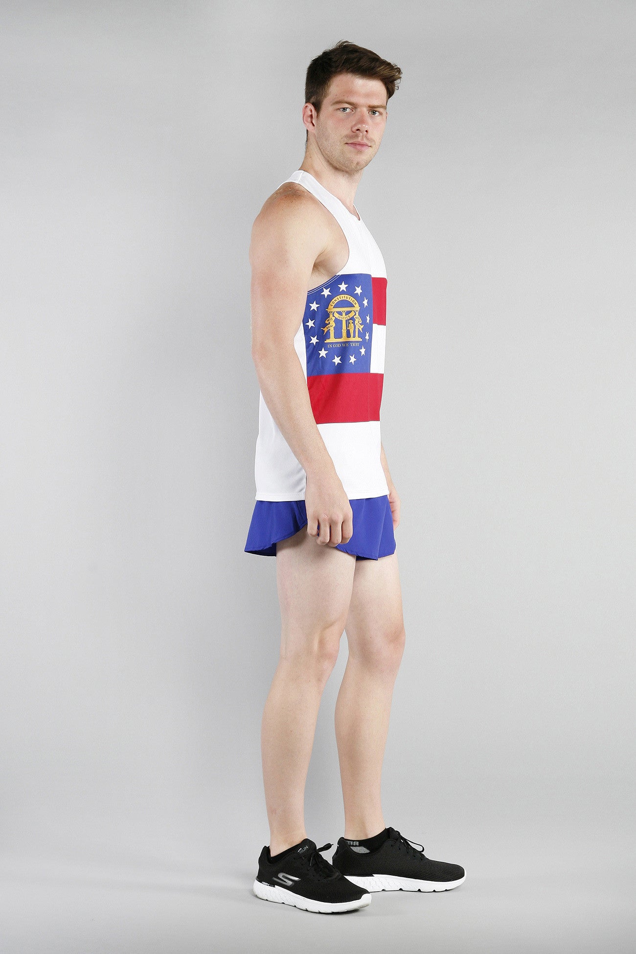 MEN'S PRINTED SINGLET- GEORGIA - BOAUSA