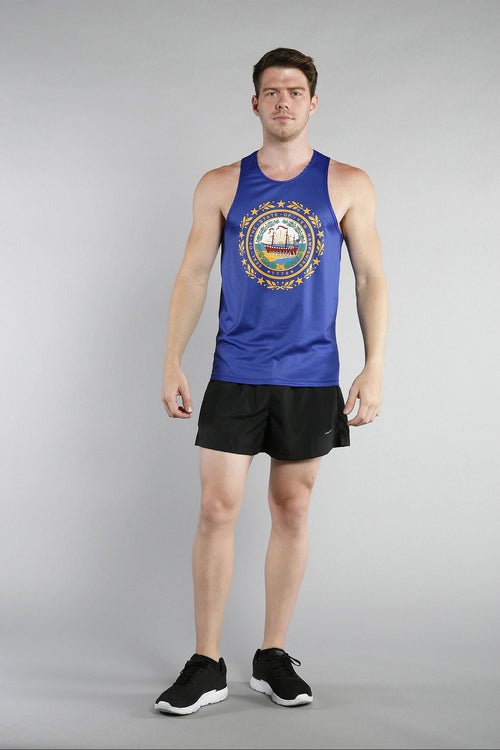 MEN'S PRINTED SINGLET- NEW HAMPSHIRE - BOAUSA