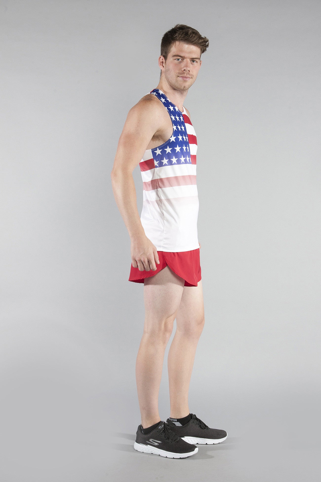 MEN'S PRINTED SINGLET- US FLAG - BOAUSA