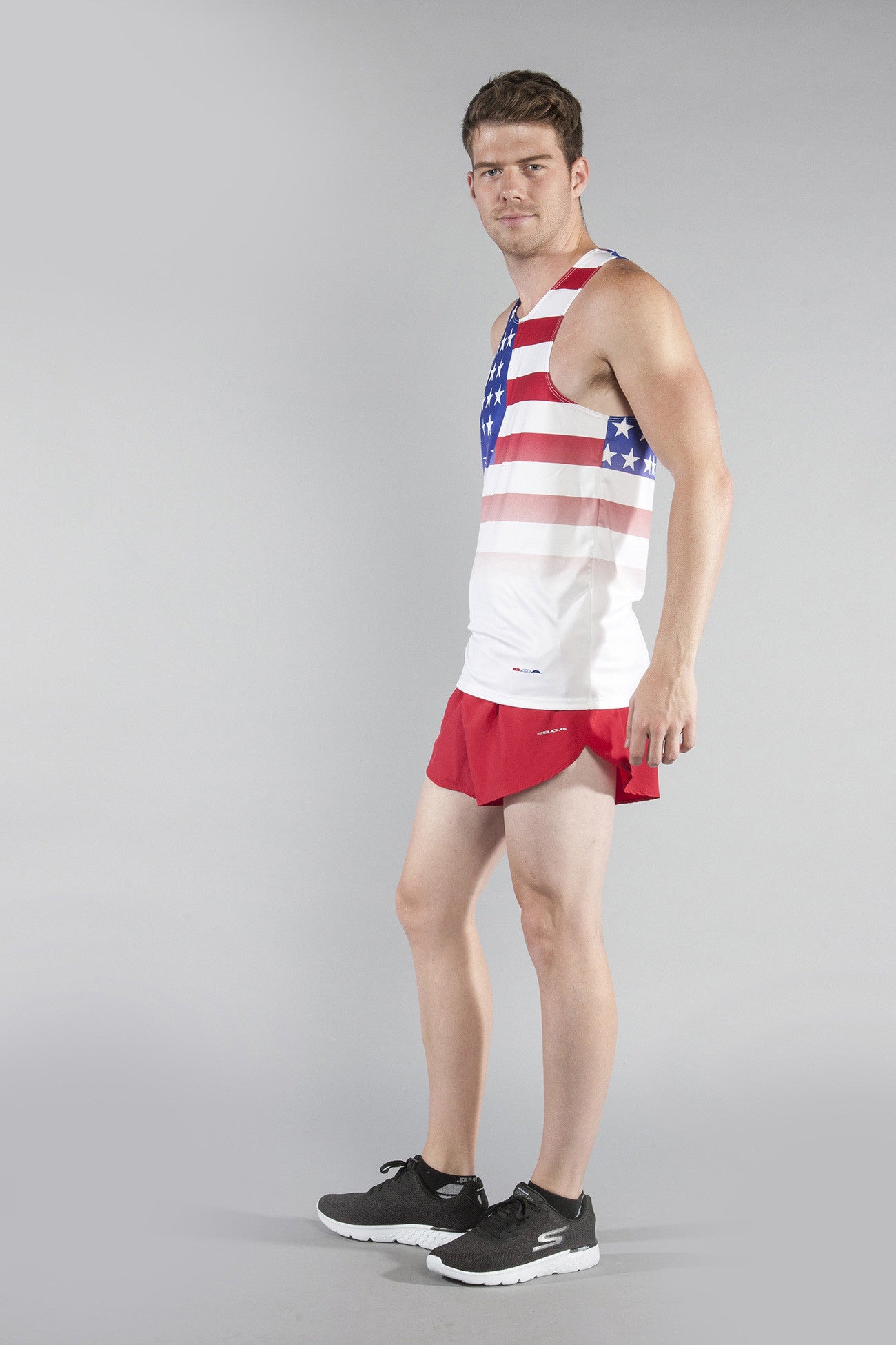 MEN'S PRINTED SINGLET- US FLAG - BOAUSA