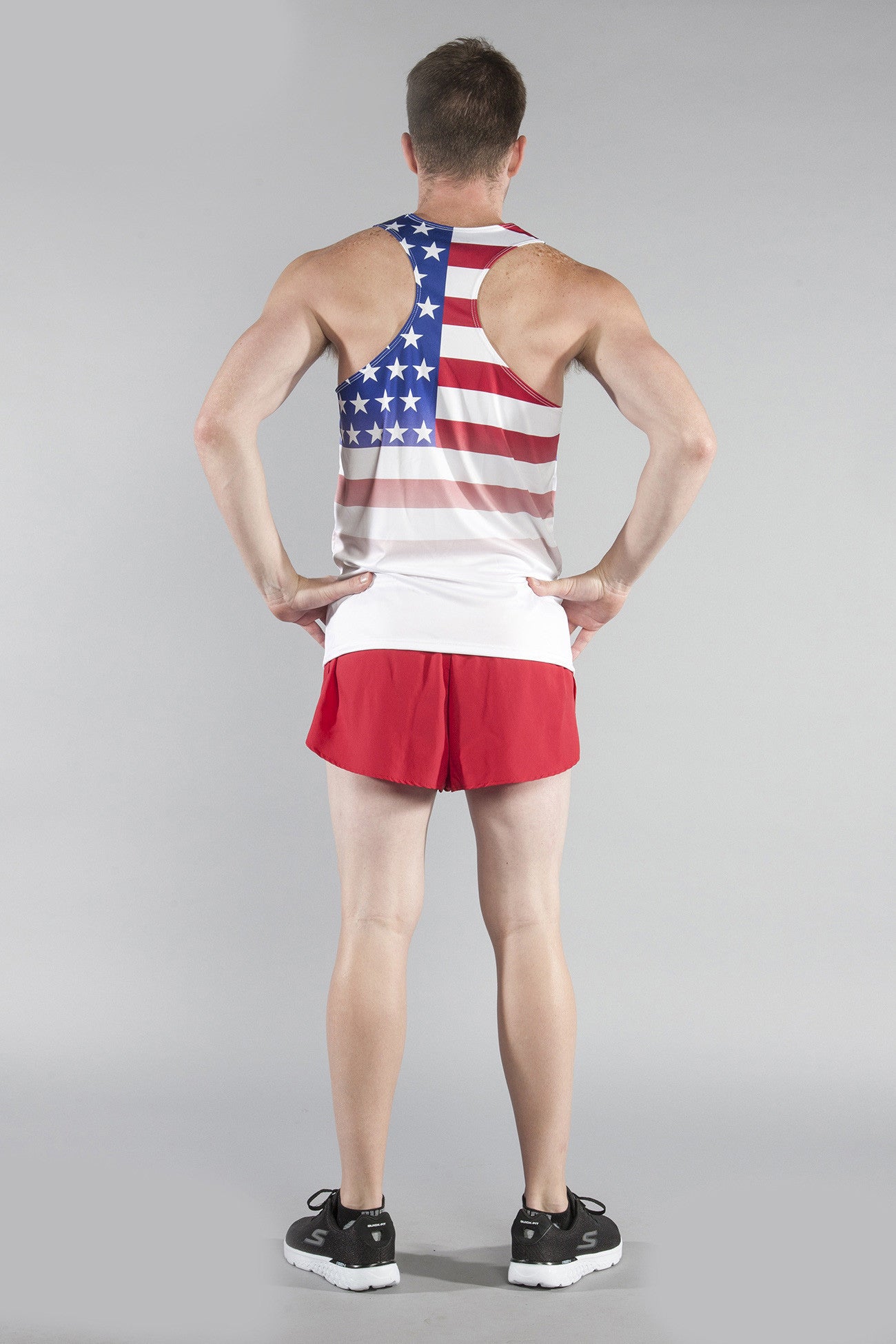 MEN'S PRINTED SINGLET- US FLAG - BOAUSA