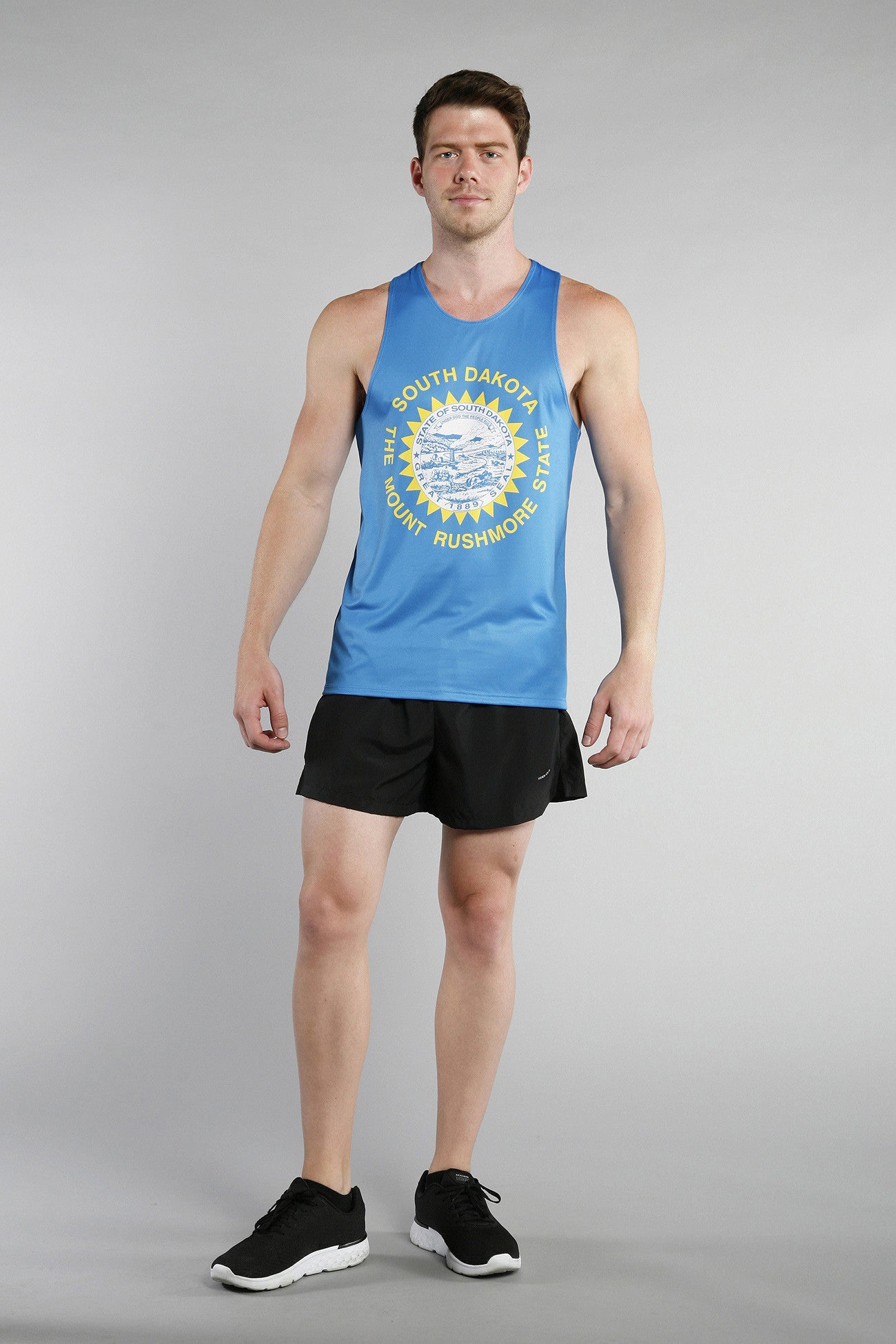 MEN'S PRINTED SINGLET- SOUTH DAKOTA - BOAUSA