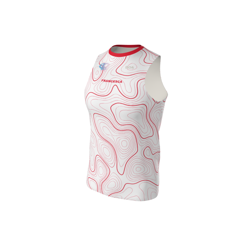 Men's Full Custom Uniforms Topographic Custom Men's Premium Sleeveless Fitted Singlet. (x 1)