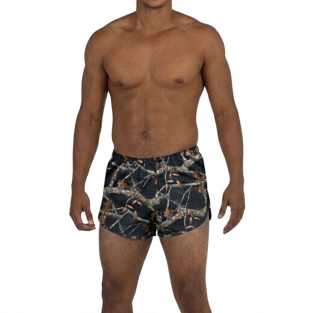 Men's Printed 1" Elite Split Shorts - Realtree Black