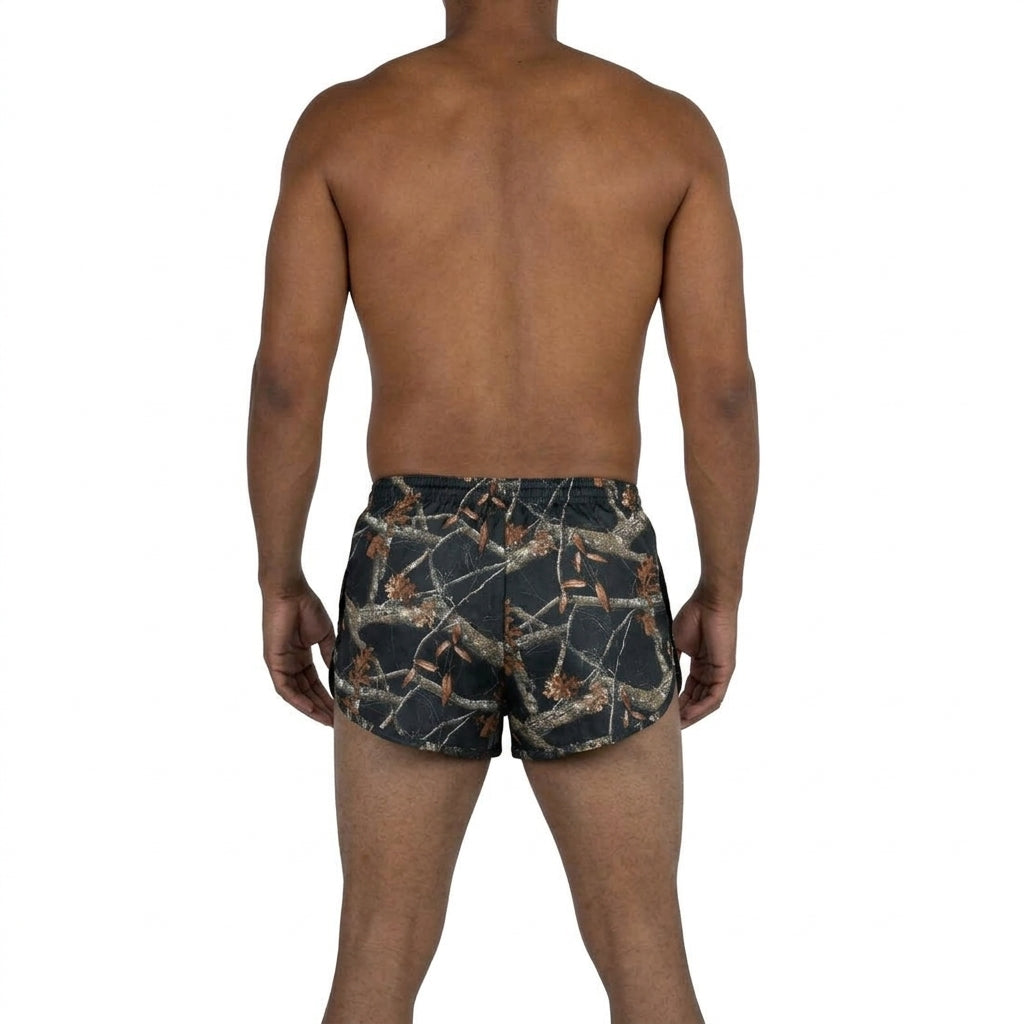 Men's Printed 1" Elite Split Shorts - Realtree Black