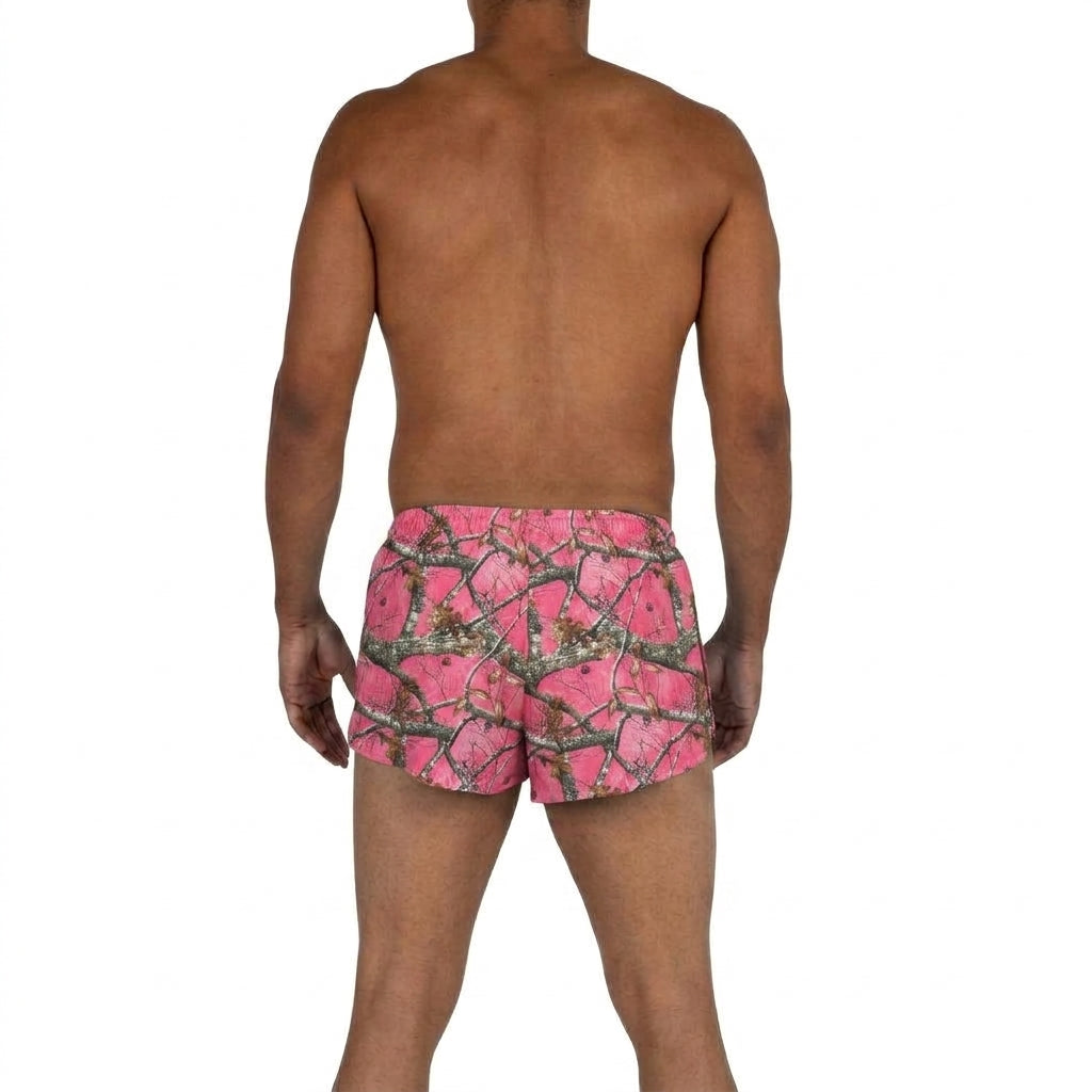 Men's Printed 1" Elite Split Shorts - Realtree Pink