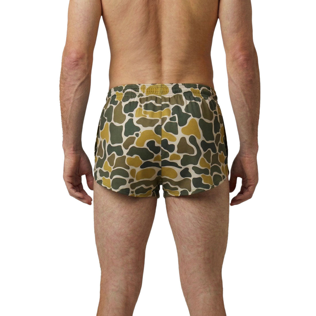 Men's Printed 1" Elite Split Shorts -  Urban Camo Khaki