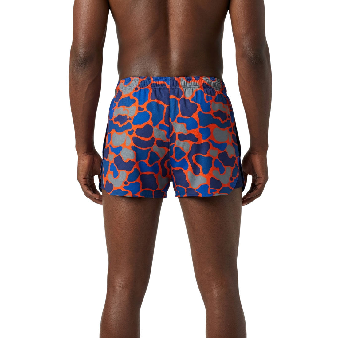 Men's Printed 1" Elite Split Shorts -  Urban Camo Orange