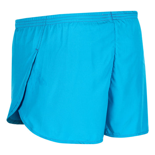WOMENS 1" ELITE SPLIT RUNNING SHORT- VIVID BLUE