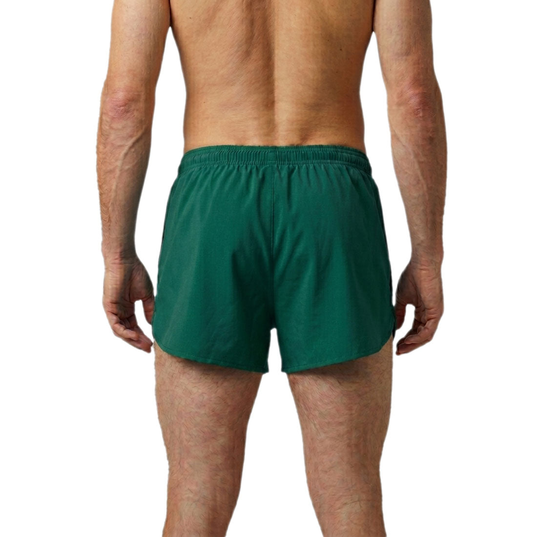 Men's Solid 3" Half Split Trainer Shorts - Forest Green
