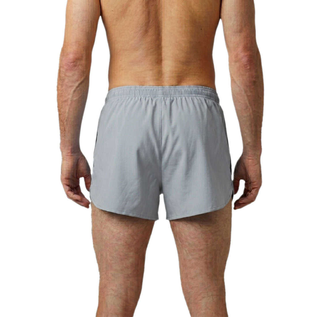 Men's Solid 3" Half Split Trainer Shorts - Silver Grey