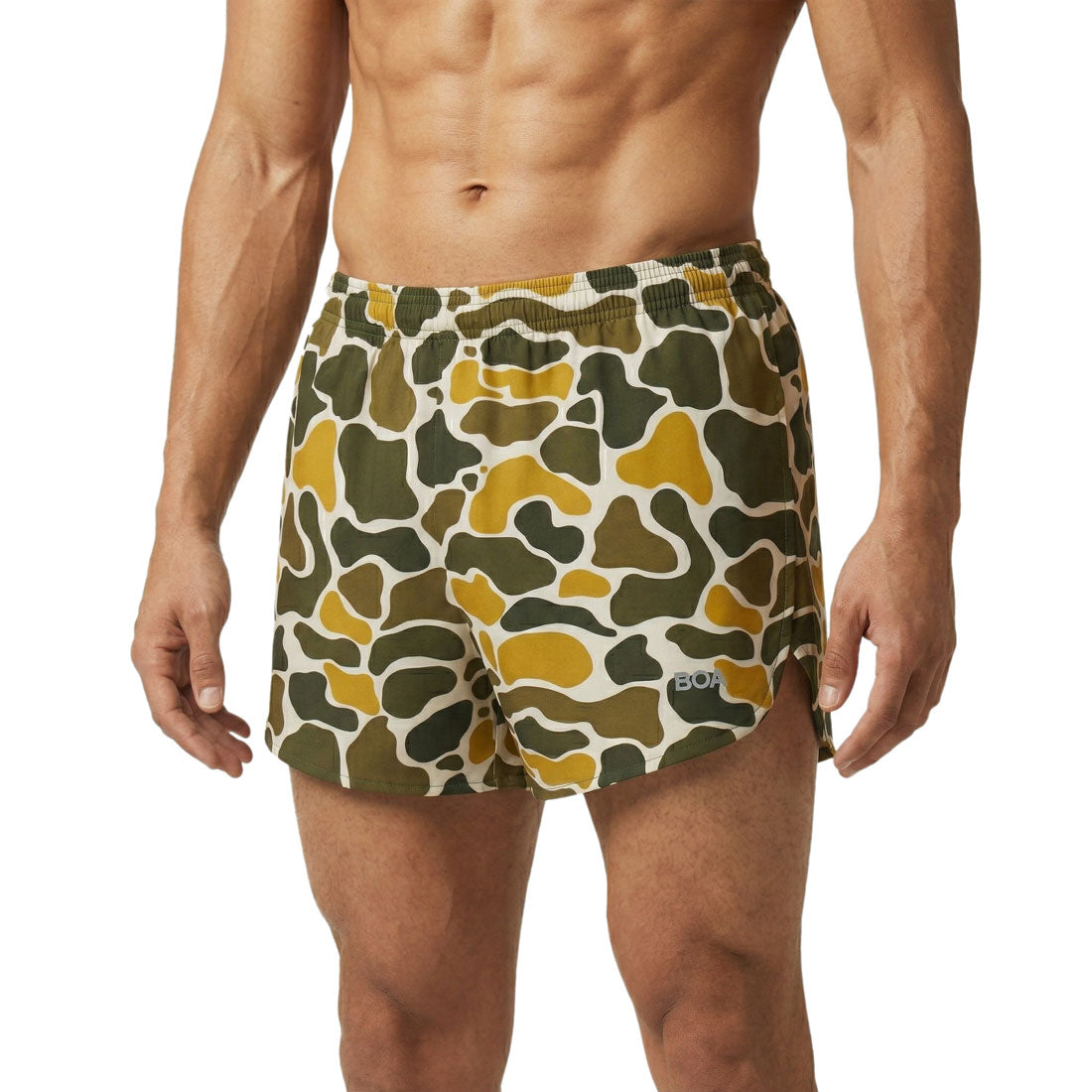 Men's Printed 3" Half Split Shorts -  Urban Camo Khaki