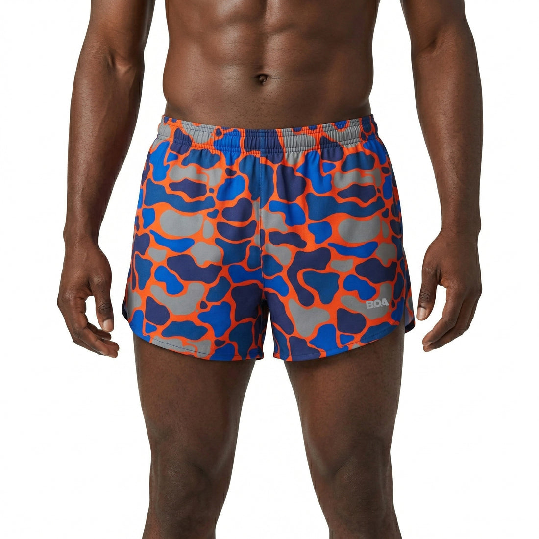 Men's Printed 3" Half Split Shorts -  Urban Camo Orange