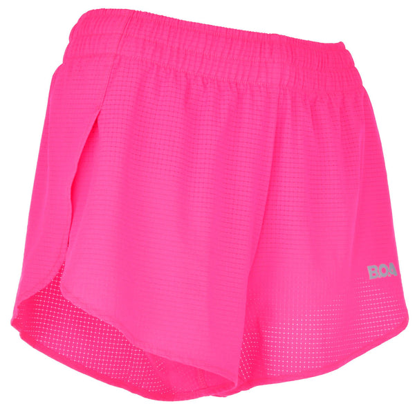 Women's AeroPro 3" Split Shorts- HOT PINK