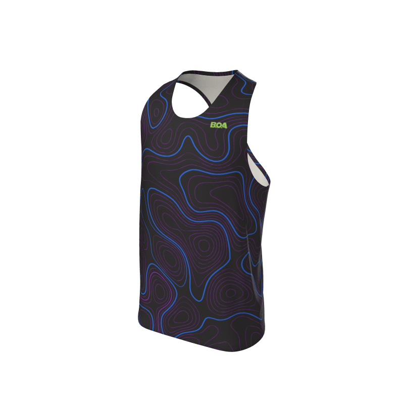 Men's Full Custom Uniforms Topographic Custom Men's Premium Racerback Singlet. (x 1)