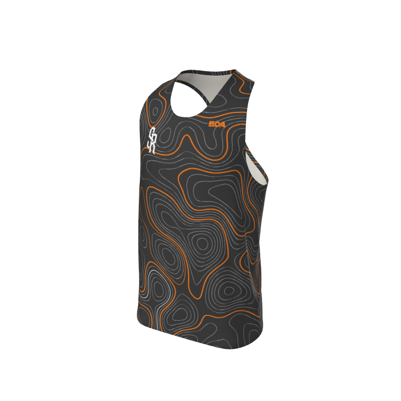 Men's Full Custom Uniforms Topographic Custom Men's Standard Racerback Singlet. (x 1)