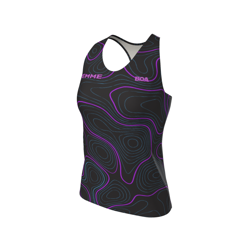 Women's Full Custom Uniforms Topographic Custom Women's Premium Interval Singlet. (x 1)