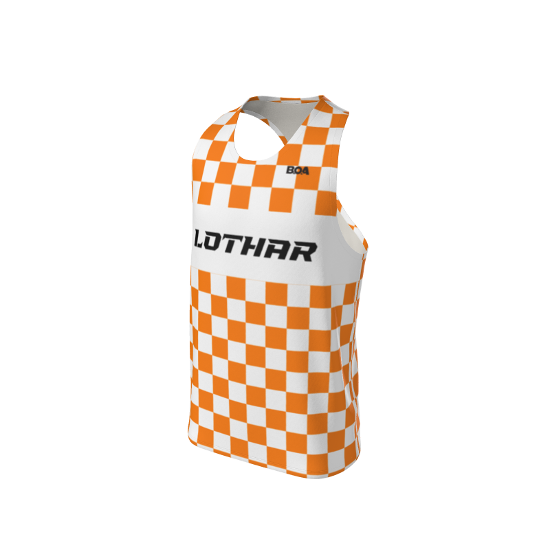 Men's Custom Checkerboard with TextBar Custom Men's Standard Racerback Singlet. (x 10)