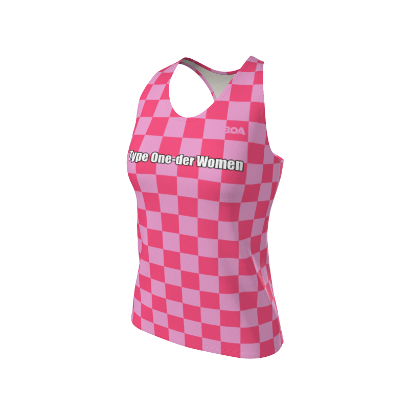 Women's Full Custom Uniforms Checkerboard Custom Women's Standard Interval Singlet. (x 50)