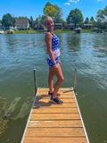 PRINTED FIT SHORT- AMERICAN FLAG