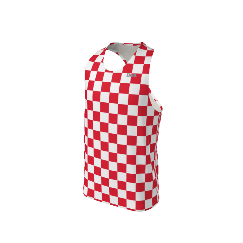 Men's Full Custom Uniforms Checkerboard Custom Men's Standard Racerback Singlet. (x 1)