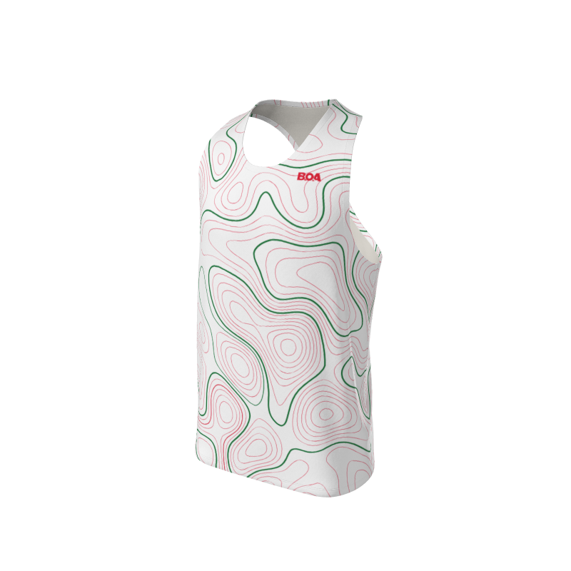 Men's Full Custom Uniforms Topographic Custom Men's Premium Racerback Singlet. (x 1)