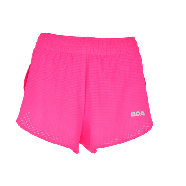 Women's AeroPro 3" Split Shorts- HOT PINK