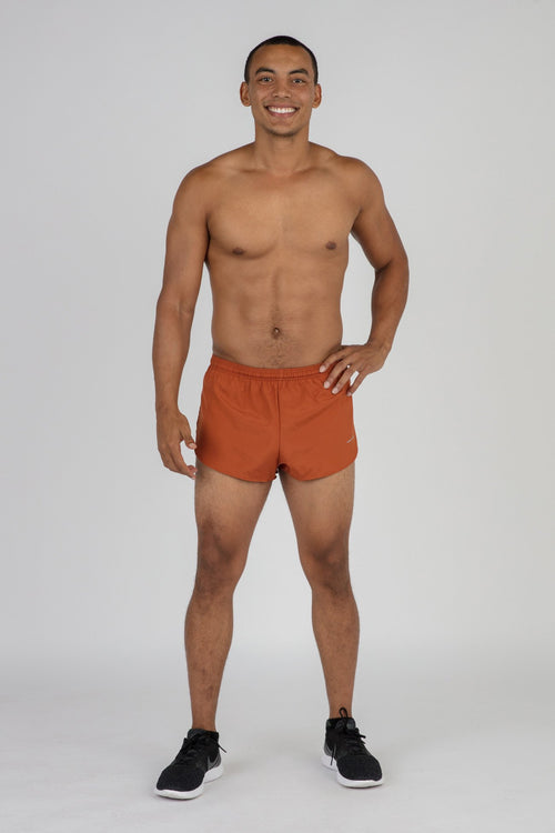 Men's Burnt Orange 1" Elite Split Shorts