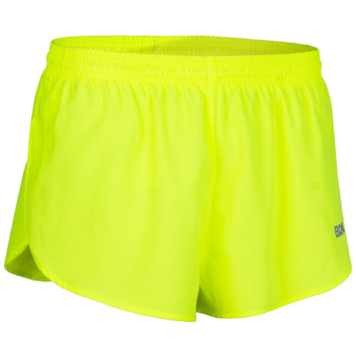 Men's Neon Yellow 1" Elite Split Shorts
